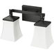 Sonorra 2 Light 15 inch Matte Black Vanity Light Wall Light